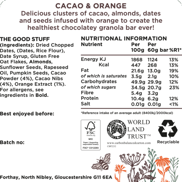 Cacao & Orange Granola Bar - Image 2